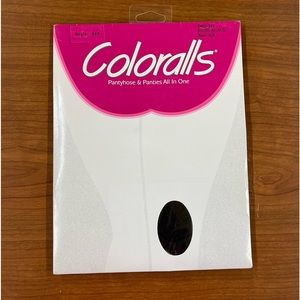 Vintage 1990 Coloralls Basic Black Pantyhose & Panties All In One Size A-B